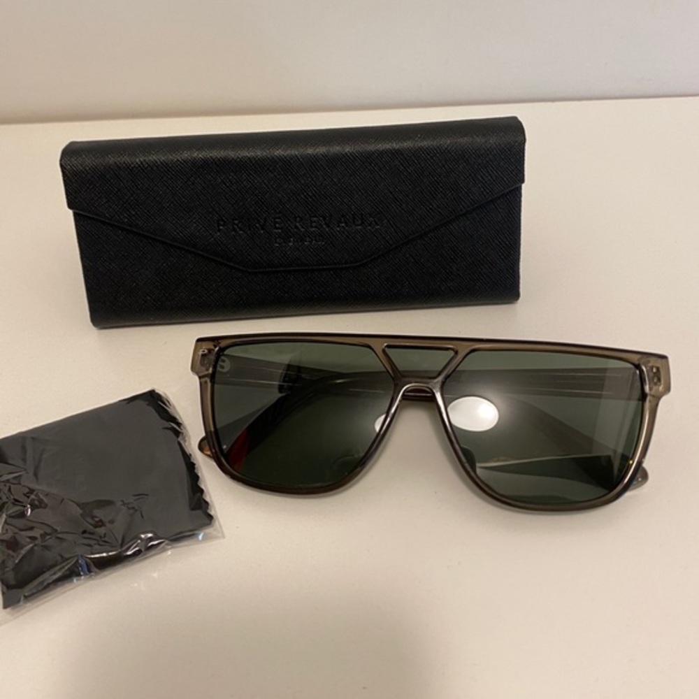 PRIVE REVAUX Women’s Smoke Gray Shield Sunglasses